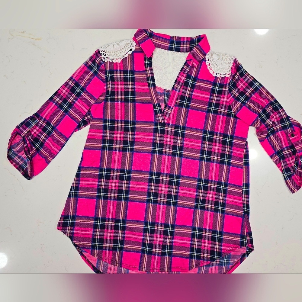 Pink Unbranded Womens Lace Blouse‎